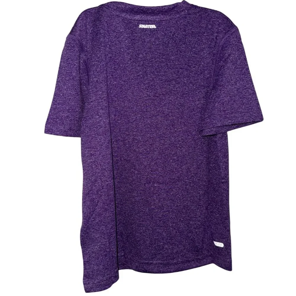 Starter Girls Purple Heather T-Shirt Crew Neck Short Sleeves Polyester Size S - Picture 2 of 5